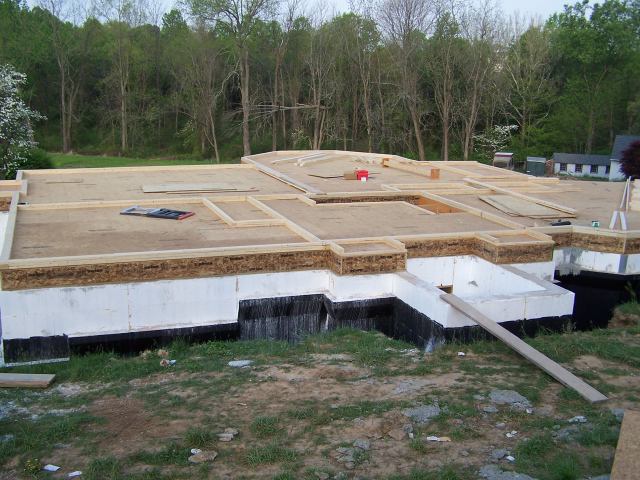 Sub floor down and plates layed out for walls