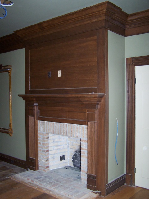 Custom white oak surround Designed and Built