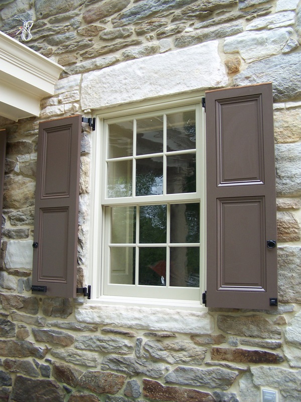 Custom Exterior Window Shutters, Fully Functioning to Existing Farmhouse 